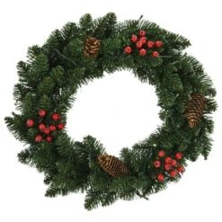 VidaXL Christmas Wreaths 2 Pcs With Decoration Green 45 Cm -VIDAXL DECOR SHOP image 3 284330