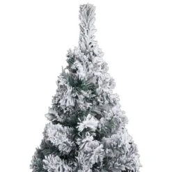 VidaXL Slim Christmas Tree With LEDs&Ball Set&Flocked Snow Green 120cm -VIDAXL DECOR SHOP image 3 3077903