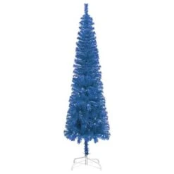 VidaXL Slim Christmas Tree With LEDs&Ball Set Blue 210 Cm -VIDAXL DECOR SHOP image 3 3078037