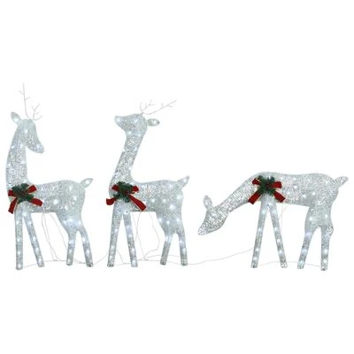 VidaXL Christmas Reindeers 6 Pcs White Cold White Mesh 5 VidaXL Christmas Reindeers 6 Pcs White Cold White Mesh - Image 3