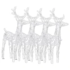 VidaXL Christmas Reindeers 4 Pcs Blue 160 LEDs Acrylic -VIDAXL DECOR SHOP image 3 3154258