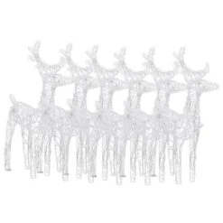 VidaXL Christmas Reindeers 6 Pcs Blue 240 LEDs Acrylic -VIDAXL DECOR SHOP image 3 3154259