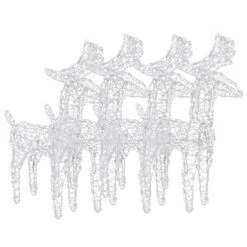 VidaXL Christmas Reindeers 4 Pcs Multicolour 160 LEDs Acrylic 17 VidaXL Christmas Reindeers 4 Pcs Multicolour 160 LEDs Acrylic -VIDAXL DECOR SHOP image 3 3154261
