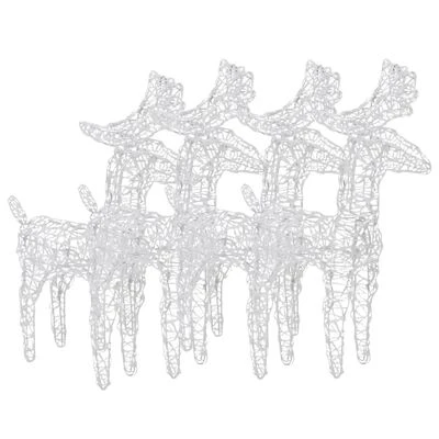 VidaXL Christmas Reindeers 4 Pcs Multicolour 160 LEDs Acrylic 5 VidaXL Christmas Reindeers 4 Pcs Multicolour 160 LEDs Acrylic - Image 3