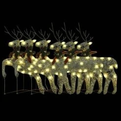 VidaXL Christmas Reindeers 6 Pcs Gold 120 LEDs -VIDAXL DECOR SHOP image 3 3154265