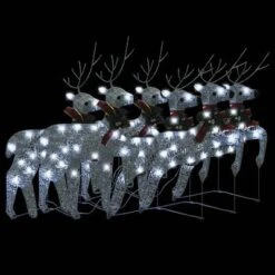 VidaXL Christmas Reindeers 6 Pcs Silver 120 LEDs -VIDAXL DECOR SHOP image 3 3154268
