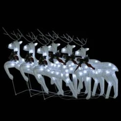 VidaXL Christmas Reindeers 6 Pcs White 120 LEDs -VIDAXL DECOR SHOP image 3 3154271