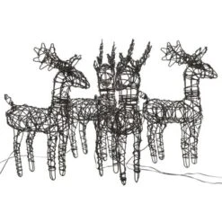 VidaXL Christmas Decorations 4 Pcs Reindeers 160 LEDs Warm White Rattan 12 VidaXL Christmas Decorations 4 Pcs Reindeers 160 LEDs Warm White Rattan -VIDAXL DECOR SHOP image 3 3200674