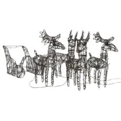 VidaXL Christmas Decoration Reindeers&Sleighs 240 LEDs Warm White Rattan 16 VidaXL Christmas Decoration Reindeers&Sleighs 240 LEDs Warm White Rattan -VIDAXL DECOR SHOP image 3 3200676