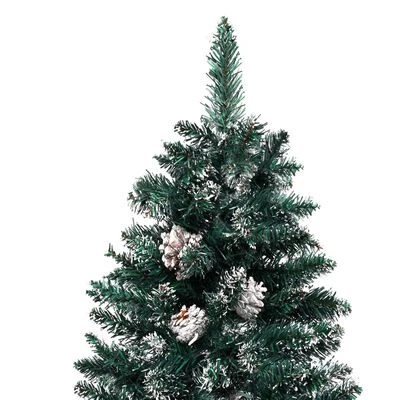 VidaXL Slim Christmas Tree With Real Wood And White Snow Green 150 Cm 5 VidaXL Slim Christmas Tree With Real Wood And White Snow Green 150 Cm - Image 3