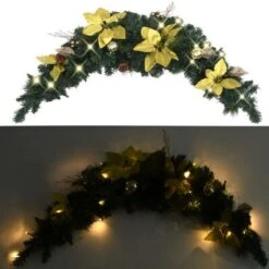 VidaXL Christmas Arch With LED Lights Green 90 Cm PVC -VIDAXL DECOR SHOP image 3 320978