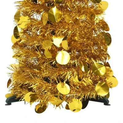 VidaXL Pop-up Artificial Christmas Tree Gold 150 Cm PET 5 VidaXL Pop-up Artificial Christmas Tree Gold 150 Cm PET - Image 3