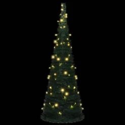 VidaXL Pop-up String Artificial Christmas Tree With LED Green 180 Cm -VIDAXL DECOR SHOP image 3 321524