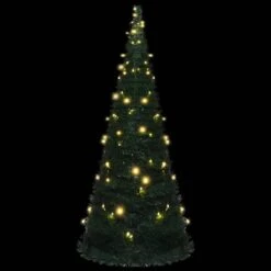 VidaXL Pop-up String Artificial Christmas Tree With LED Green 210 Cm -VIDAXL DECOR SHOP image 3 321525