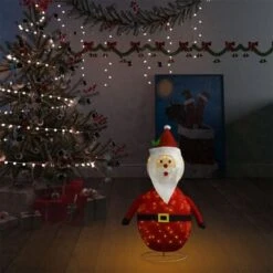 VidaXL Decorative Christmas Santa Claus Figure LED Luxury Fabric 60cm -VIDAXL DECOR SHOP image 3 328497
