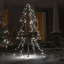 VidaXL Christmas Cone Tree 160 LEDs Indoor And Outdoor 78x120 Cm 16 VidaXL Christmas Cone Tree 160 LEDs Indoor And Outdoor 78x120 Cm -VIDAXL DECOR SHOP image 3 328564