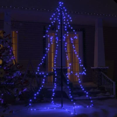 VidaXL Christmas Cone Tree 240 LEDs Indoor And Outdoor 118x180 Cm 5 VidaXL Christmas Cone Tree 240 LEDs Indoor And Outdoor 118x180 Cm - Image 3