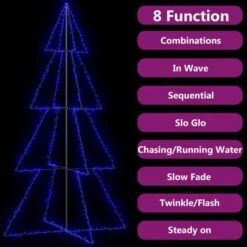 VidaXL Christmas Cone Tree 360 LEDs Indoor And Outdoor 143x250 Cm -VIDAXL DECOR SHOP image 3 328594