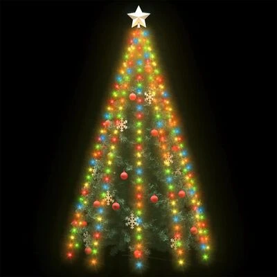 VidaXL Christmas Tree Net Lights With 250 LEDs Colourful 250 Cm 5 VidaXL Christmas Tree Net Lights With 250 LEDs Colourful 250 Cm - Image 3