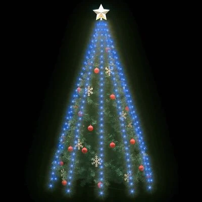 VidaXL Christmas Tree Net Lights With 300 LEDs Blue 300 Cm 5 VidaXL Christmas Tree Net Lights With 300 LEDs Blue 300 Cm - Image 3