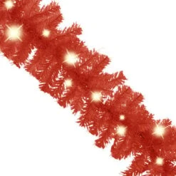 VidaXL Christmas Garland With LED Lights 5 M Red 17 VidaXL Christmas Garland With LED Lights 5 M Red -VIDAXL DECOR SHOP image 3 329195