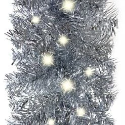 VidaXL Christmas Garland With LED Lights 20 M Silver -VIDAXL DECOR SHOP image 3 329206