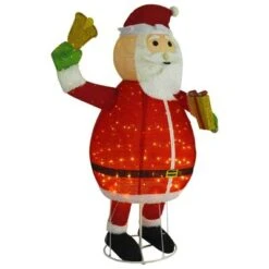 VidaXL Decorative Christmas Santa Claus Figure LED Luxury Fabric 180 Cm -VIDAXL DECOR SHOP image 3 329763