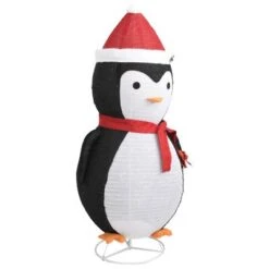 VidaXL Decorative Christmas Snow Penguin Figure LED Luxury Fabric 180cm -VIDAXL DECOR SHOP image 3 329764