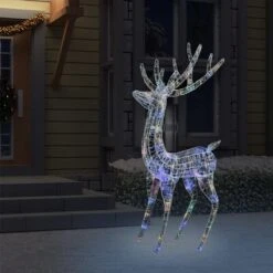 VidaXL XXL Acrylic Christmas Reindeer 250 LED 180 Cm Colourful -VIDAXL DECOR SHOP image 3 329788