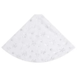VidaXL Luxury Christmas Tree Skirt White 90 Cm Faux -VIDAXL DECOR SHOP image 3 330272