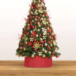 VidaXL Christmas Tree Skirt Red Ø54x19.5 Cm -VIDAXL DECOR SHOP image 3 331298