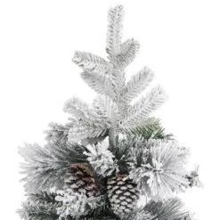 VidaXL Christmas Tree With Flocked Snow&Cones 150 Cm PVC&PE 10 VidaXL Christmas Tree With Flocked Snow&Cones 150 Cm PVC&PE -VIDAXL DECOR SHOP image 3 340530