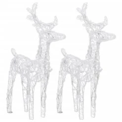 VidaXL Christmas Reindeers 2 Pcs Cold White 80 LEDs Acrylic -VIDAXL DECOR SHOP image 3 342679