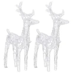 VidaXL Christmas Reindeers 2 Pcs Blue 80 LEDs Acrylic -VIDAXL DECOR SHOP image 3 342680