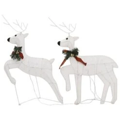 VidaXL Christmas Reindeers 2 Pcs White 40 LEDs -VIDAXL DECOR SHOP image 3 342685