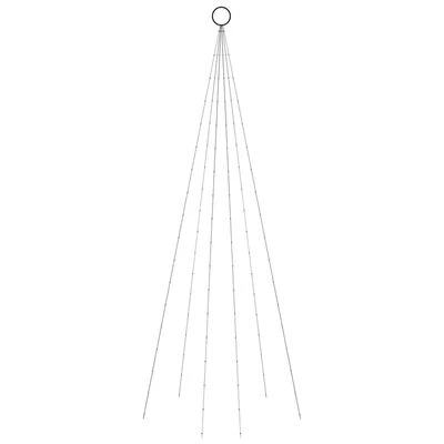 VidaXL Christmas Tree On Flagpole Cold White 108 LEDs 180 Cm 5 VidaXL Christmas Tree On Flagpole Cold White 108 LEDs 180 Cm - Image 3