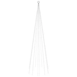 VidaXL Christmas Tree On Flagpole Cold White 310 LEDs 300 Cm -VIDAXL DECOR SHOP image 3 343523