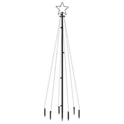 VidaXL Christmas Tree With Spike Colourful 108 LEDs 180 Cm -VIDAXL DECOR SHOP image 3 343552