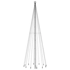 VidaXL Christmas Tree With Spike Warm White 732 LEDs 500 Cm -VIDAXL DECOR SHOP image 3 343635