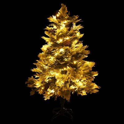 VidaXL Christmas Tree With LEDs&Pine Cones Green 120 Cm PVC&PE 5 VidaXL Christmas Tree With LEDs&Pine Cones Green 120 Cm PVC&PE - Image 3