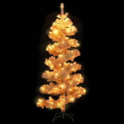 VidaXL Swirl Christmas Tree With Stand And LEDs White 150 Cm PVC 5 VidaXL Swirl Christmas Tree With Stand And LEDs White 150 Cm PVC - Image 3