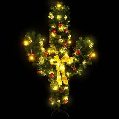 VidaXL Christmas Cactus With Stand And LED Green 150 Cm PVC 5 VidaXL Christmas Cactus With Stand And LED Green 150 Cm PVC - Image 3