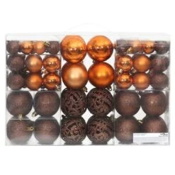 VidaXL Christmas Baubles 100 Pcs Brown 3 / 4 / 6 Cm -VIDAXL DECOR SHOP image 3 356099