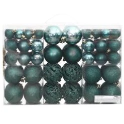 VidaXL Christmas Baubles 100 Pcs Green 3 / 4 / 6 Cm -VIDAXL DECOR SHOP image 3 356101