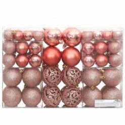 VidaXL Christmas Baubles 100 Pcs Pink And Rose 3 / 4 / 6 Cm 24 VidaXL Christmas Baubles 100 Pcs Pink And Rose 3 / 4 / 6 Cm -VIDAXL DECOR SHOP image 3 356102