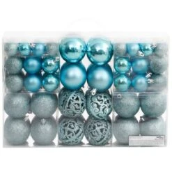 VidaXL Christmas Baubles 100 Pcs Turquoise 3 / 4 / 6 Cm -VIDAXL DECOR SHOP image 3 356104