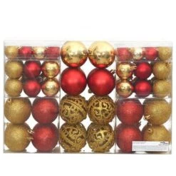 VidaXL Christmas Baubles 100 Pcs Gold And Wine Red 3 / 4 / 6 Cm 24 VidaXL Christmas Baubles 100 Pcs Gold And Wine Red 3 / 4 / 6 Cm -VIDAXL DECOR SHOP image 3 356106