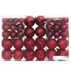 VidaXL Christmas Baubles 100 Pcs Wine Red 3 / 4 / 6 Cm -VIDAXL DECOR SHOP image 3 356108