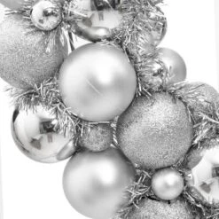 VidaXL Christmas Wreath Silver 45 Cm Polystyrene -VIDAXL DECOR SHOP image 3 356122