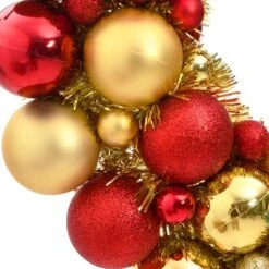 VidaXL Christmas Wreath Red And Gold 45 Cm Polystyrene -VIDAXL DECOR SHOP image 3 356125